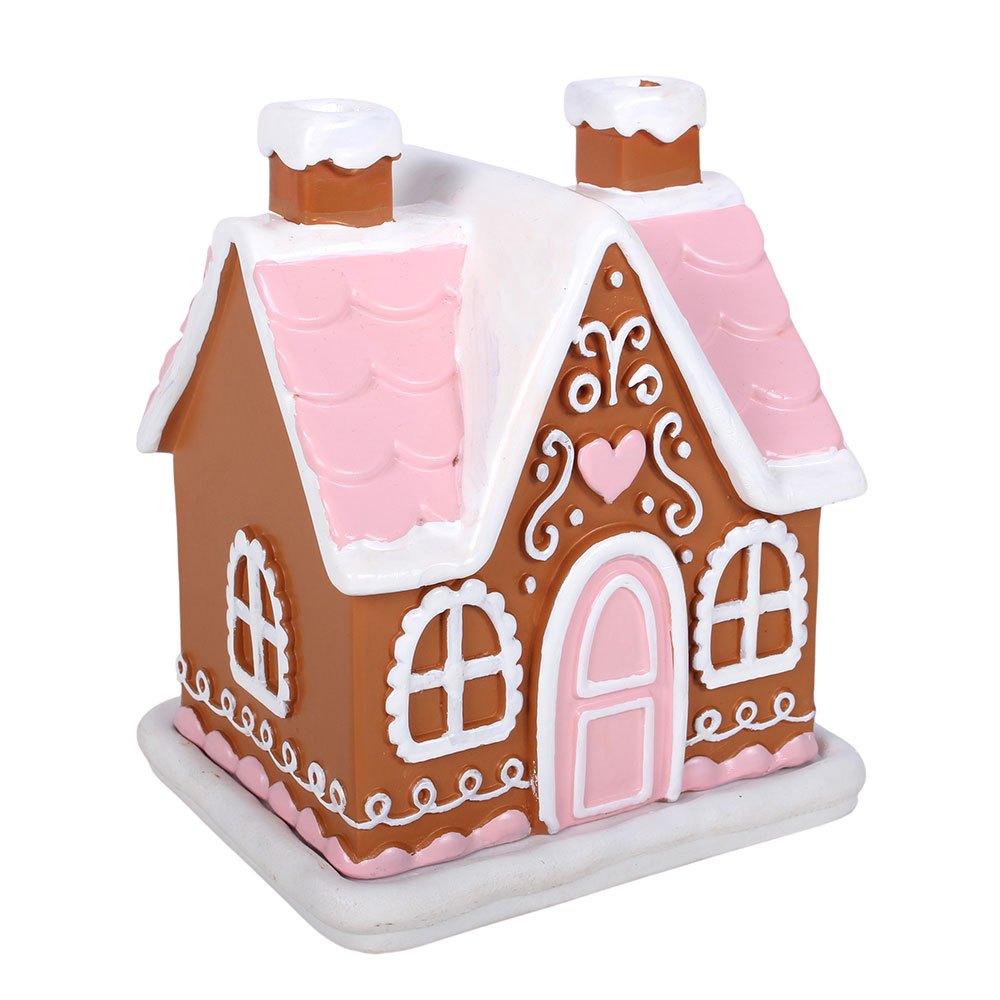 Something Different - Pink Gingerbread House Incense Cone Burner Incense burner - Multicolours